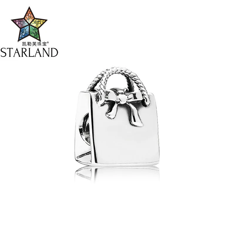 

Starland Fashion 925 Sterling Silver Handbag Bowknot Charm Beads Fit Original Band Charms Bracelet & Bangle DIY Jewelry Gifts