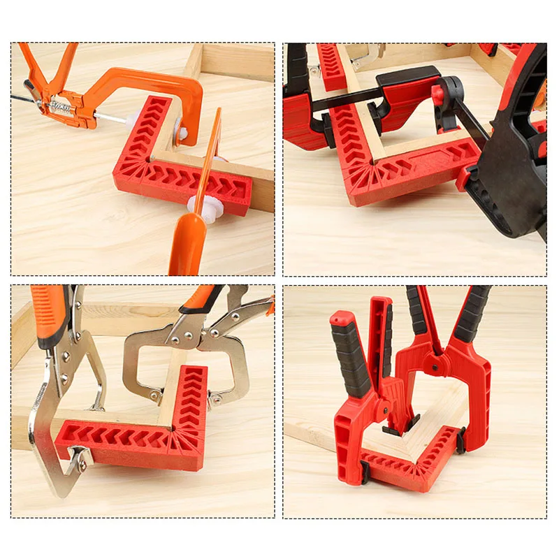 90 Degree Positioning Squares Plastic Clamping Square Right Angle Clamp Woodworking Carpenter Tool ALI88