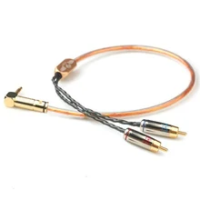 

Xiao Fan C50 Handmade Audio Cable RCA Cable Power Amplifier Connection Line 3.5mm to 2 RCA For Phone Home Theater DVD RCA Line