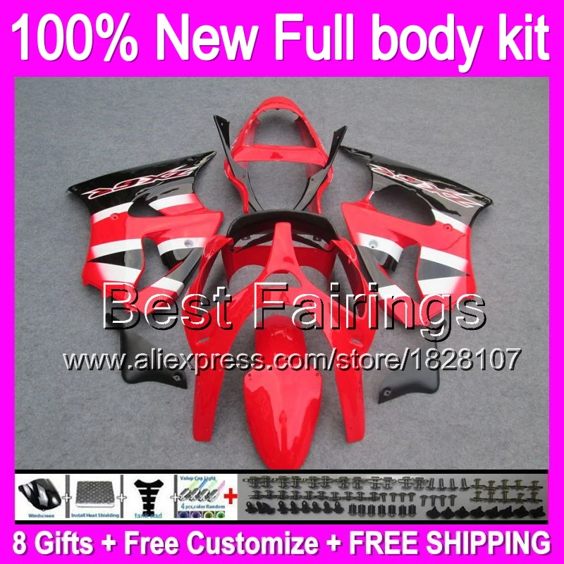 

Fairing For KAWASAKI red white black ZZR 600 05 06 07 08 636 ZZR600 5B85 glossy red ZZR-600 NINJA 2005 2006 2007 2008 +decals