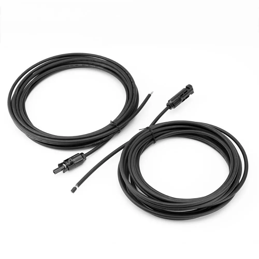 

20Ft 12AWG Solar Adaptor Kit PV Cable with MC4 Female and Male Connectors Connect Solar Panel and Charge Controller