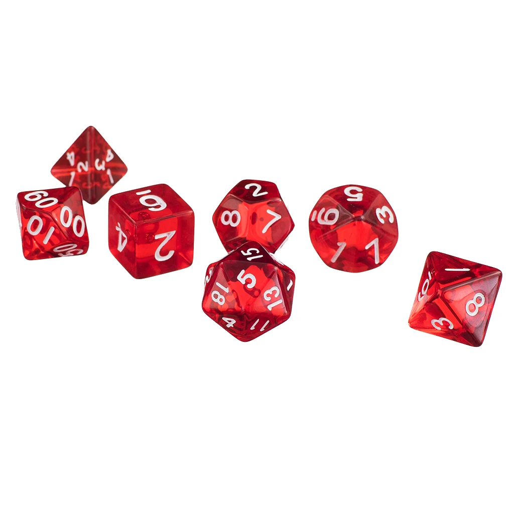 Набор из 7 штук D4 D6 D8 D10 D12 D20 Детские кубики умелые настольные игры аксессуары для