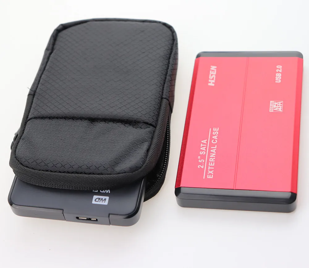 Shockproof 2.5 Inch Portable External Hard Drive Carrying Travel Case HDD SSD Storage Pouch Bag For Seagate WD 1TB 2TB Drives
