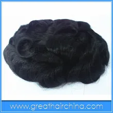 free shipping 10″ x 7″ Brazilian Real Hair 25mm Curl Stock Men Toupee / Men’s Wig/ Hair Replacement
