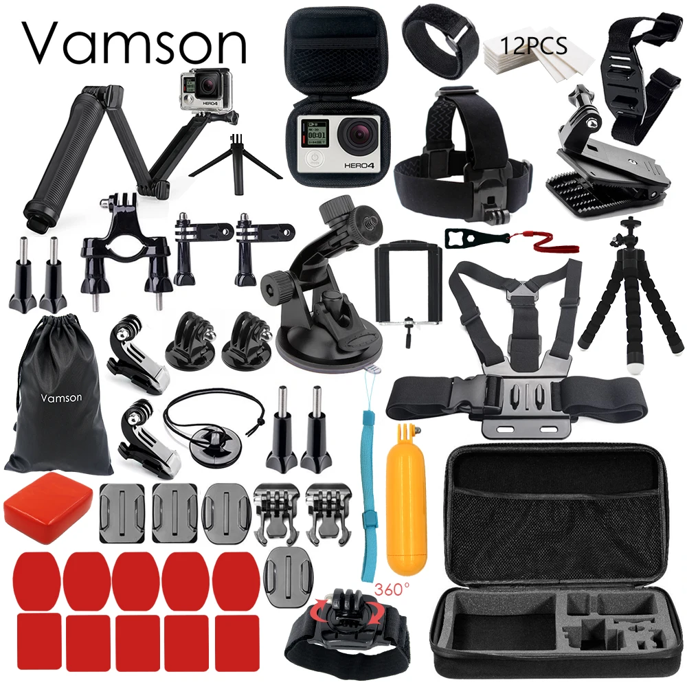 Vamson for Gopro Accessories Set for go pro hero 6 5 4 3 kit 3 way