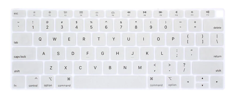 Redlai английская(США) клавиатура крышка облегающий рукав для MacBook Air 13 A1932 с retina fit Touch ID мягкая ТПУ клавиатура протектор - Цвет: Серебристый