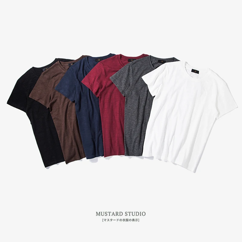 SODA WATER 6 pcs/lot tee shirt brand new casual solid color short sleeve tshirt men clothing o-neck cotton t-shirts 0158S17