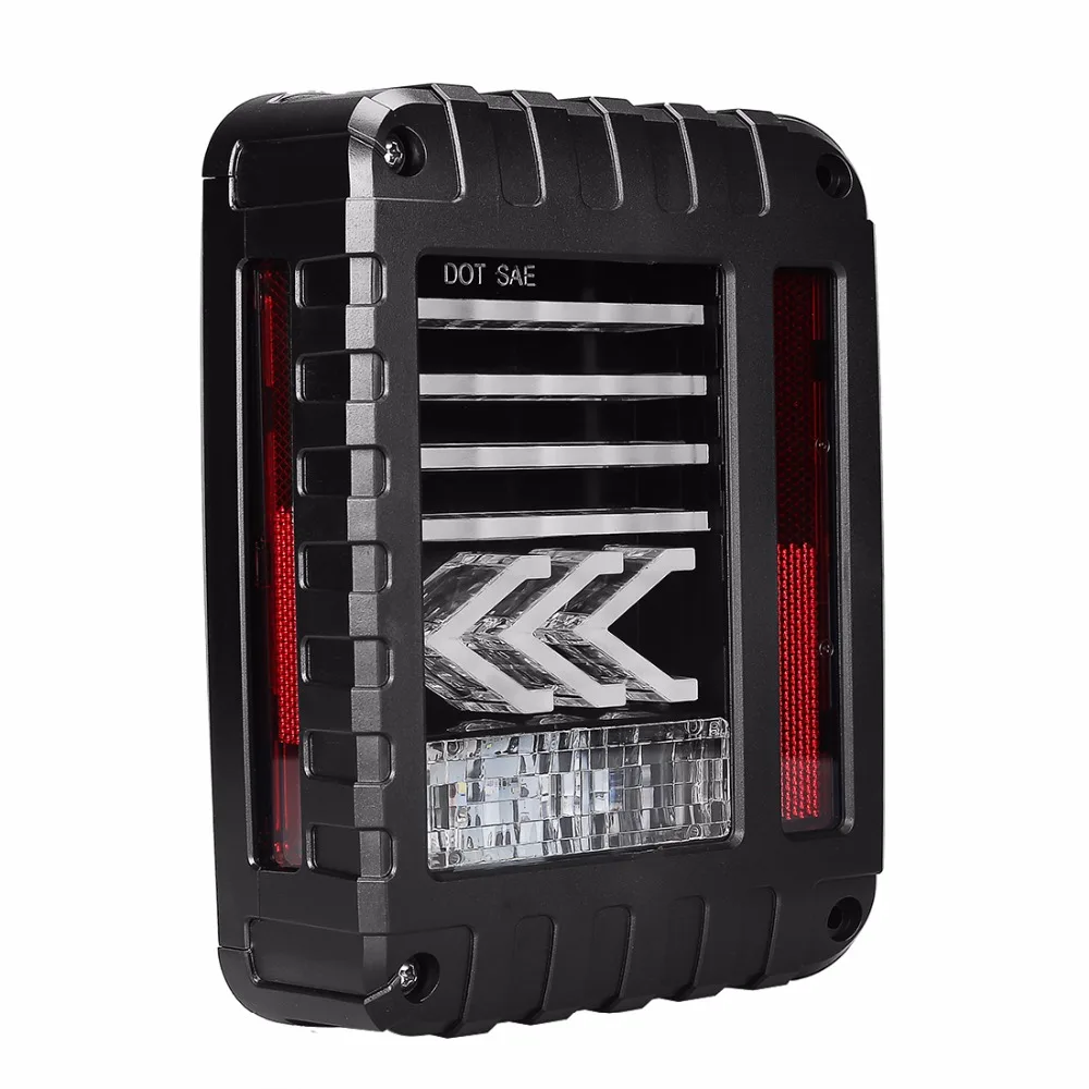 

US / EU Wrangler Tail Light For 2007-2017 Jeep Wrangler JK Black LED Rear Signal Reverse Tail Lights Brake Lamps