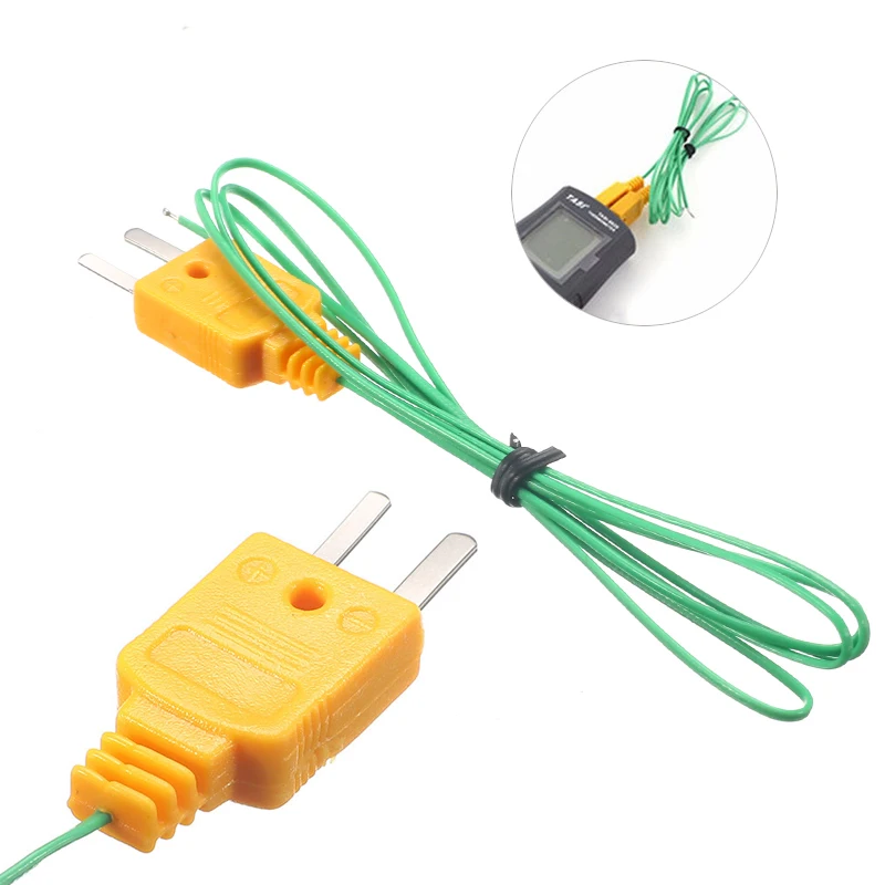 

1M K Type Thermometer Line Test Length Wire Temperature Thermocouple Sensor Probe Tester Line Multimeter Tester Line
