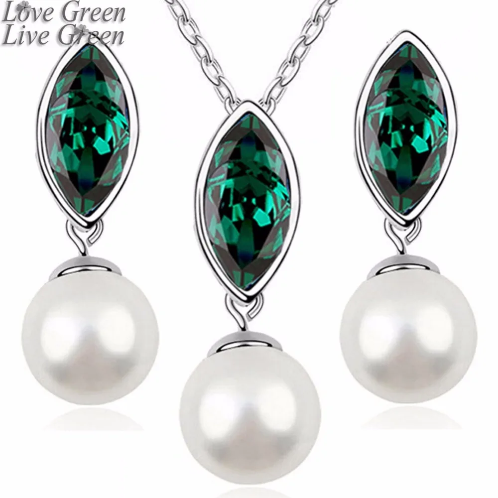 

2017 fast shipping fashion designWilliam Kate royal wedding Pearl Pendant Necklace earrings jewelry set 29113
