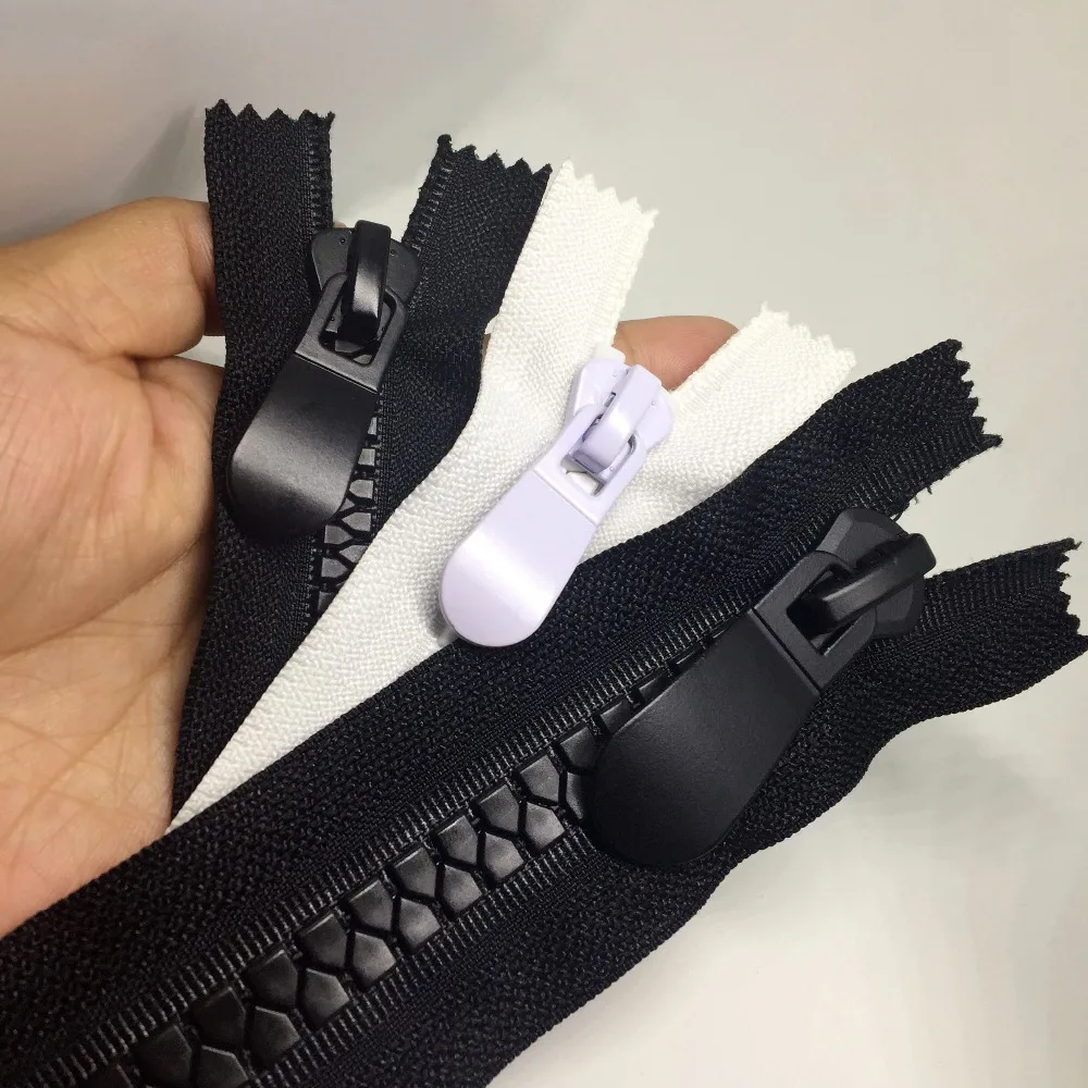 

2pcs 20cm 8# & 15# Close-End zippers resin zipper for down jacket coats pocket bag Shoes DIY Sewing craft Garment Accessories