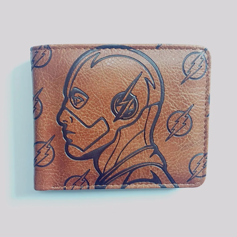 

Superhero flash dc comics justice league anime short wallets with card and photo holder cartoon wallet W1136Y