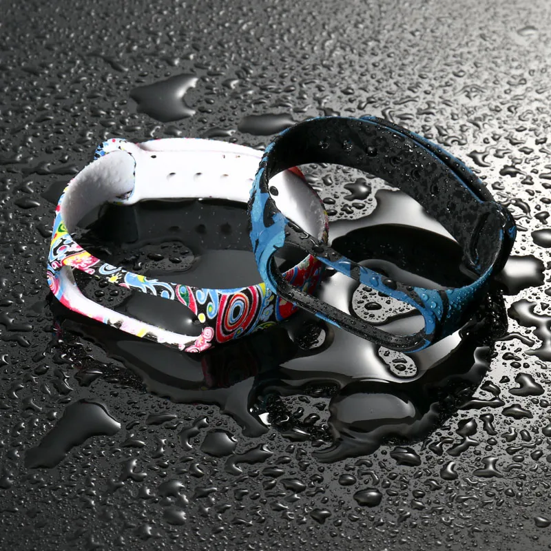 

Soaptree Silicon Bracelet For Xiaomi Mi Band 3 4 Smart Bracelet Camouflage Waterproof Fitness Tracker Protective Bracelet