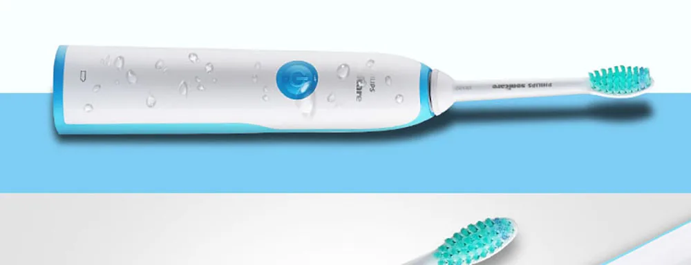 Philips электрическая зубная щетка Sonicare HX3216 перезаряжаемая с 4 сменными щеточными головками водонепроницаемое использование до 10 дней