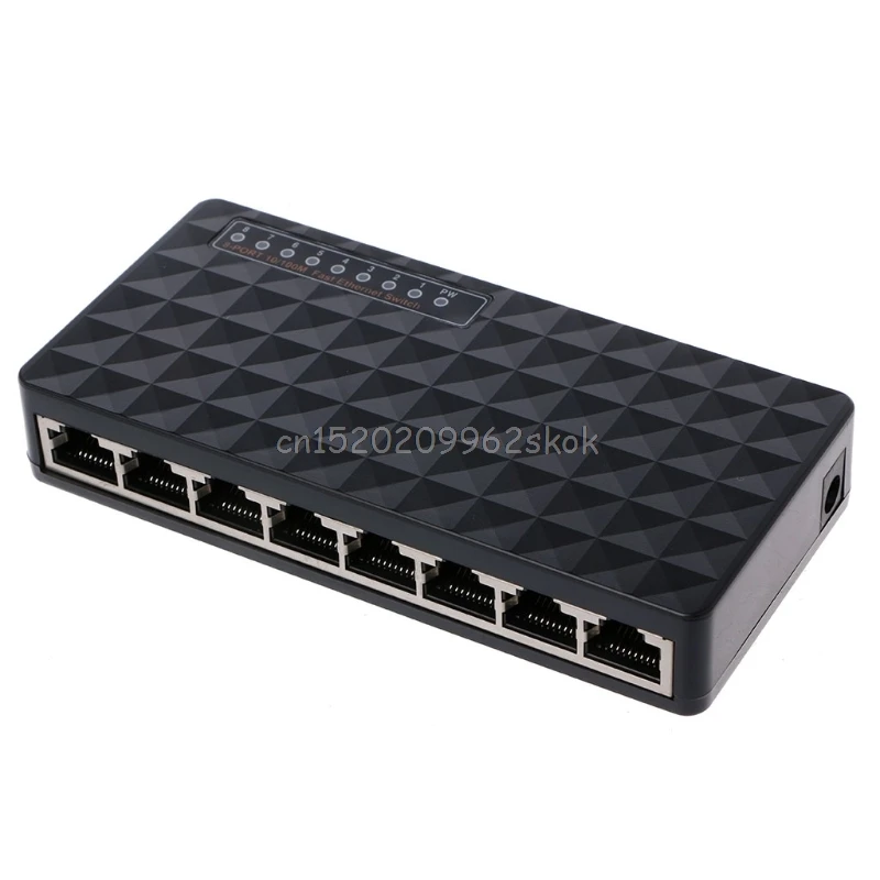 8-Порты и разъёмы 10/100 Мбит/с Ethernet сетевой коммутатор gigabit хаб настольное мини Быстрая зарядка сетевой коммутатор адаптер Jy23 19; Прямая поставка