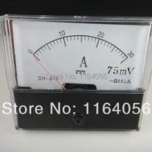 Аналоговая AMP Панель метр амперметр тока DC 0-30A