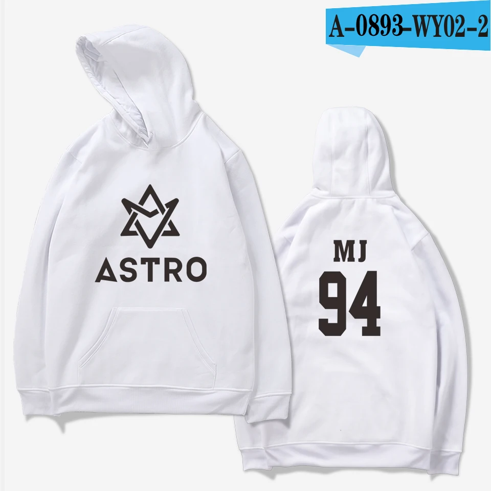 Frdun Tommy Kpop ASTRO Hoodies Moletom STAR Group Spring Women/Men Harajuku Sweatshirt Casual Hoodie Men/Women Clothing - Цвет: white