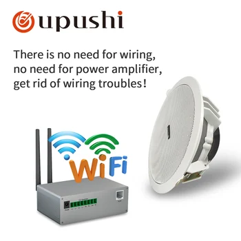 

Oupushi mobile app intelligent control and HIFI level ceiling speaker can connect to bluetooths playback L