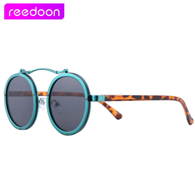 Gothic Steampunk Sunglasses Men Women Metal Wrap Eyeglasses Round