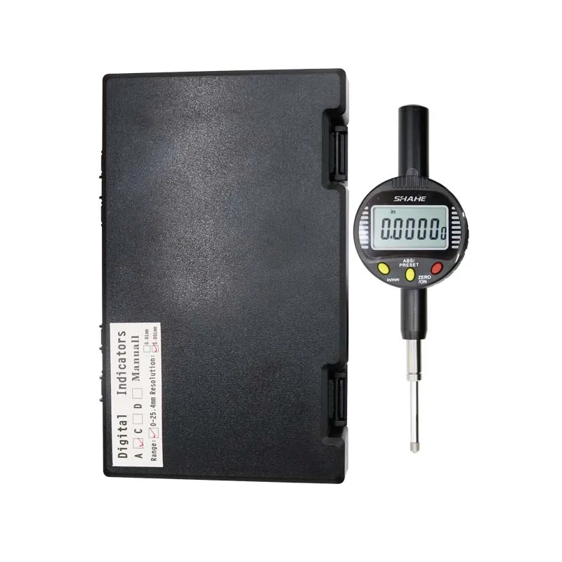 US $101.35 shahe 025 mm electronic digital indicator 0001 mm measuring instruments indicator gauge digital indicators