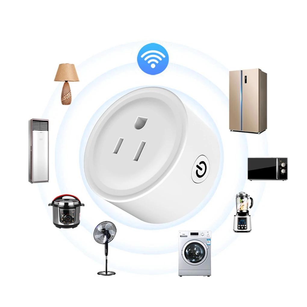 

2pcs US Plug Wi-Fi Enabled Mini Outlets Smart Socket Wireless Electric Device Control Plug Phone App Smart Timer