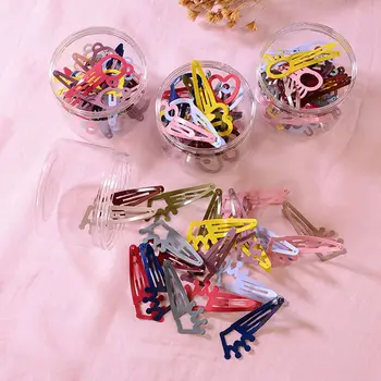 

20pcs 7cm Snap Hair Clips for Hair Clip Pins BB Hairpins Color Metal Barrettes for Baby Children Women Girls Styling Accessories