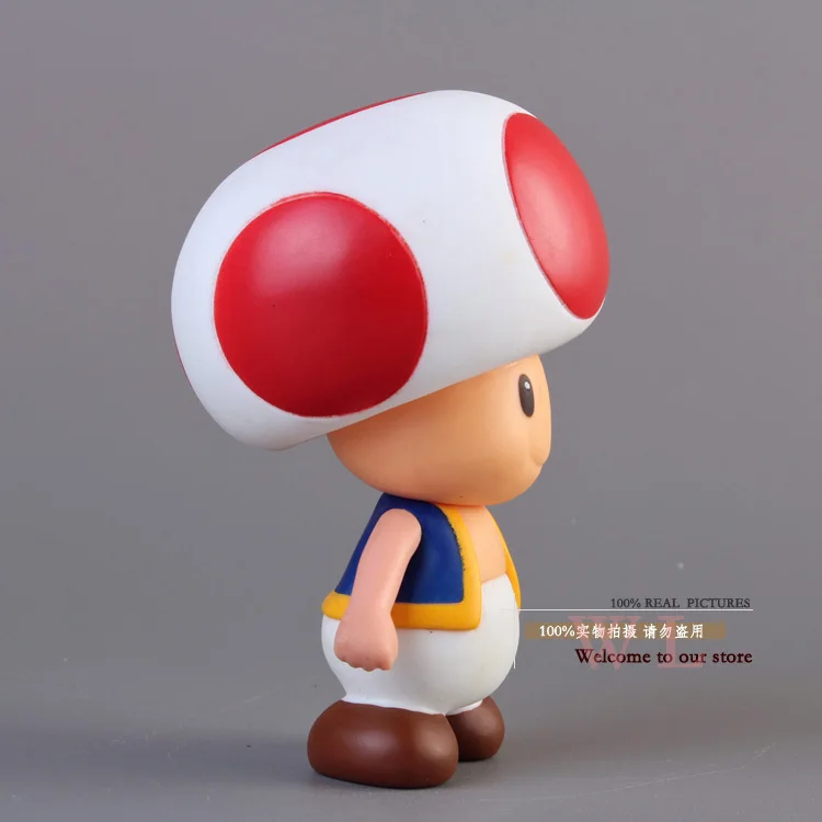 Free Shipping Super Mario Bros Mushroom Toad PVC Action Figure Model Toy SMFG229