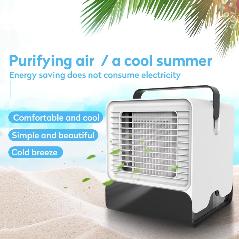 LEARNHAI Mini Air Cooler Fan Portable Digital Air Conditioner Humidifier Easy Cool Purifies Air Cooling Fan for Home Office