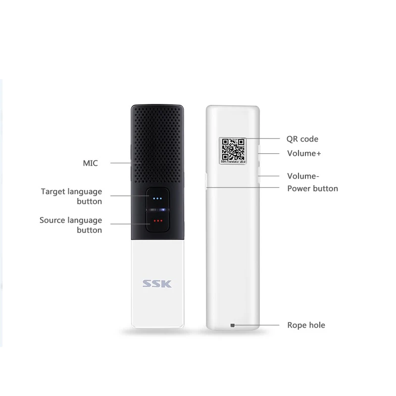 SSK Hello Smart Translator Device for Traveling Learning etc For Birthday Christmas Gift Super Travel Worldwide Partner