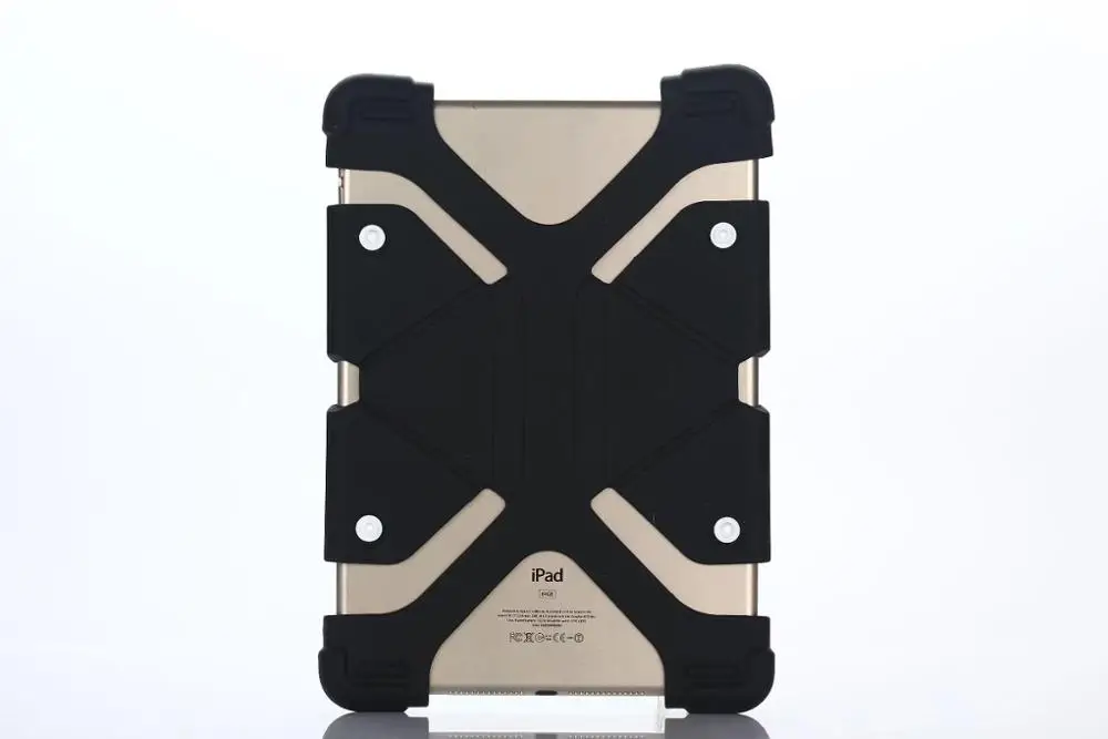Противоударный универсальный силиконовый чехол для huawei MediaPad T1 T2 T3 10,0 pro/M2 M3 10,1/M5 10,8 дюймовый защитный чехол-подставка для планшета - Цвет: Черный