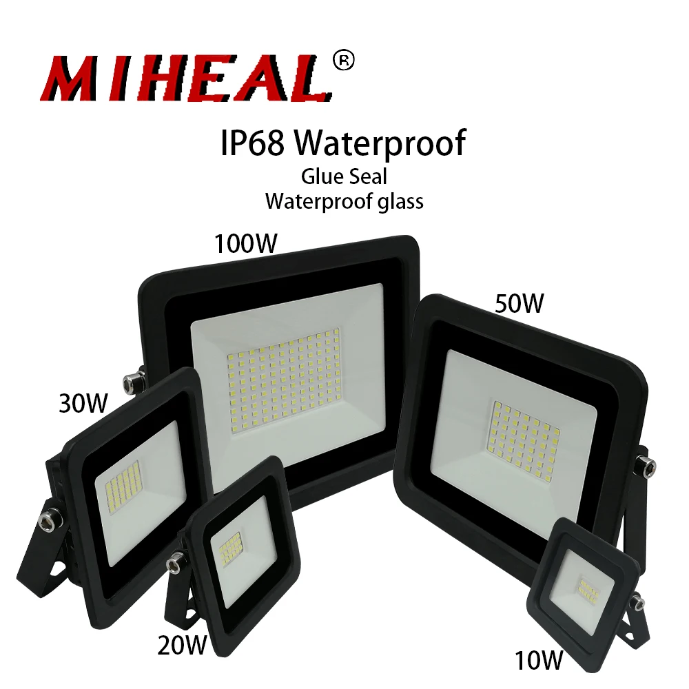 

2020 New LED Flood Light 10W 20W 30W 50W 100W 110V/220V Reflector Floodlights Searching Lamp IP68 Waterproof Outdoor Spot Light