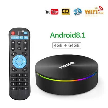 

T95Q Android 8.1 TV BOX Amlogic S905X2 4G RAM 64G ROM Smart TV BOX Quad Core Dual Wifi BT4.1 1000M 4K 4G 32G Set Top Box