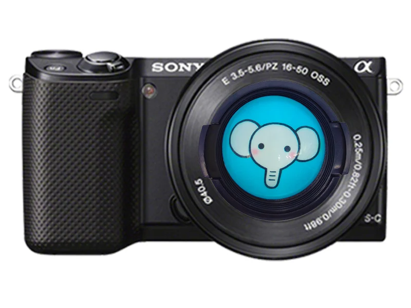 Камера объектив Кепки прекрасный личность с персонажем мультфильма творчески объектив Кепки 40.5 мм для Sony NEX5R 5 т 3N A5000 16 -50 J1 J2 3 100 шт