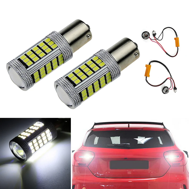 2x светодиодные лампы без ошибок для заднего хода 1156 p21w ba15s 2835 Чип CREE Mercedes Benz w204 C class