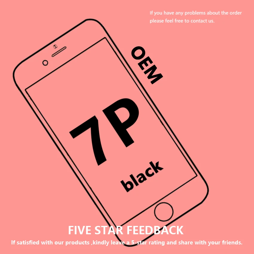Белый и черный OEM 4,7/5,5 экран для iPhone 7G 7Plus ЖК-экран запасной дисплей с 3D сенсорным экраном Оцифровка сборка