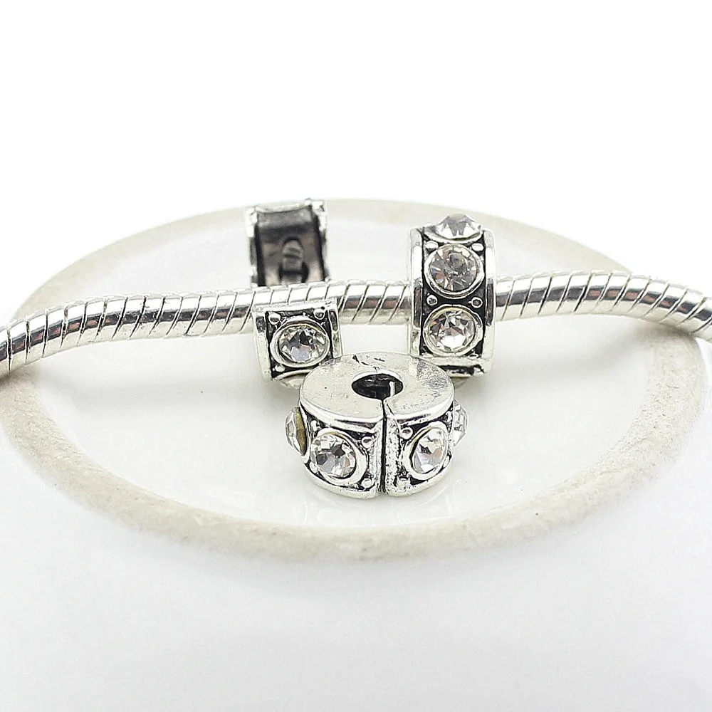 

Safety Stopper pave cz Suitable for style bracelets Pandora beads for jewelry making Fit Charms Bracelets for Women DGW