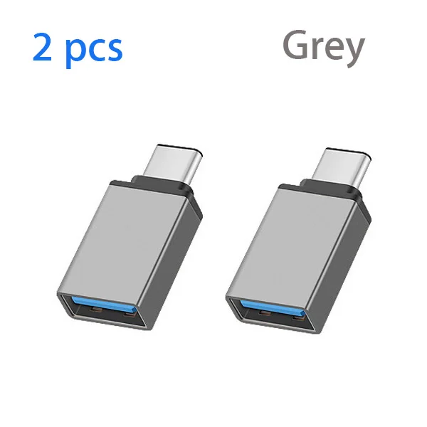 Usb typc c OTG адаптер usb type-c штекер к USB 3,0 Женский конвертер для huawei P30 p20 lite p10 pro p9 nova 4 3 MediaPad M5 Honor - Цвет: Grey  type c otg
