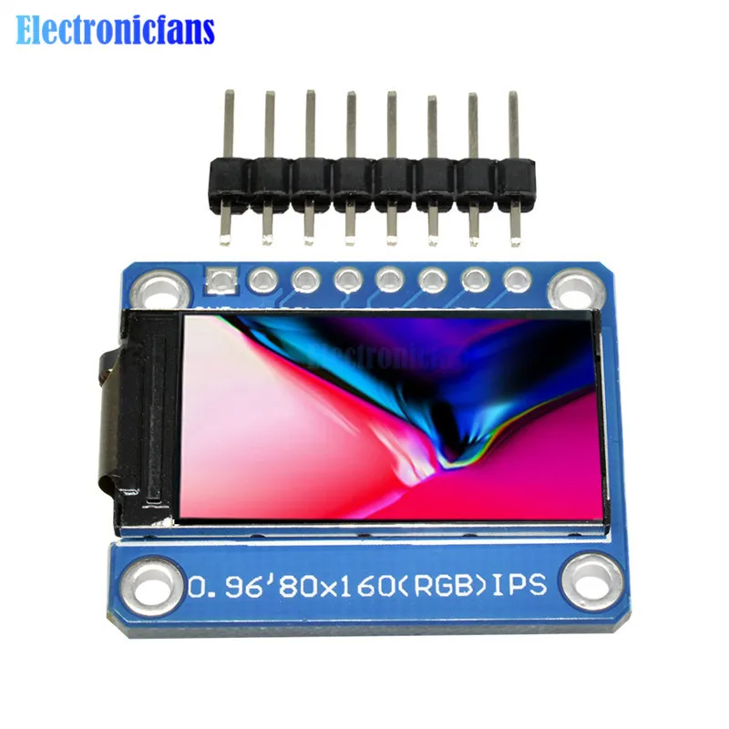 Полноцветный ЖК дисплей IPS 0 96 дюйма 80X160 SPI HD 65K модуль ST7735 Привод IC 80*160 3 В интерфейс