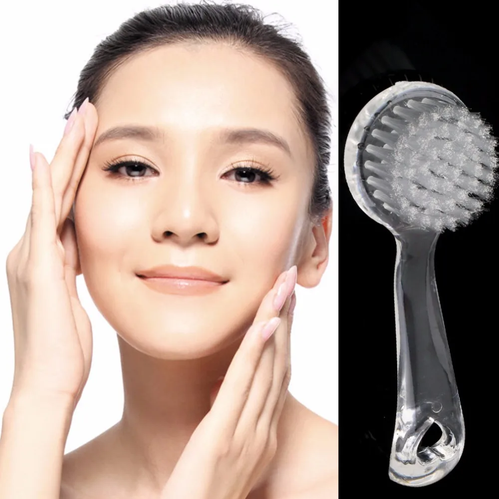 Exfoliating Facial Cleanser Brush Face Cleaning Washing Brush Cap Soft Bristle Scrub Plastic Non-electric Cleansing Brush