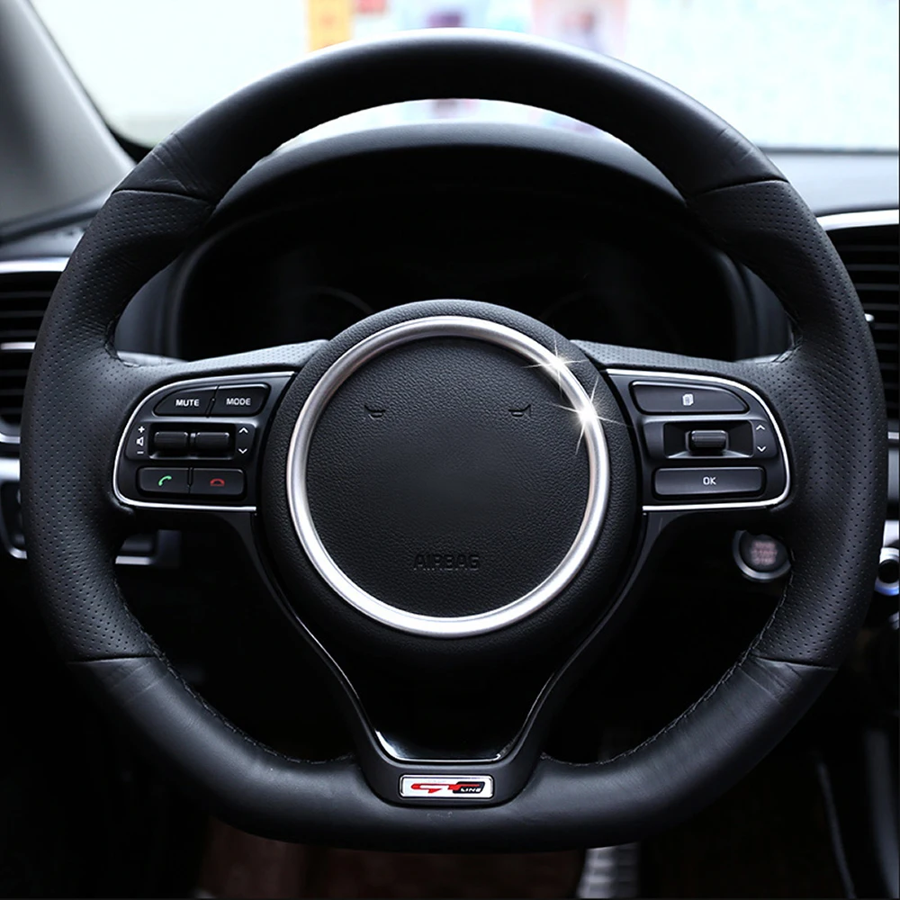 Подходит для 2016 2017 KIA SPORTAGE QL KX5 панель рулевого колеса хромированная вставка