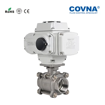 

NPT 4'' Electric Thread 3PCS Ball Valve On/Off Type DN100 ANSI Motorized Ball Valve Stainless Steel