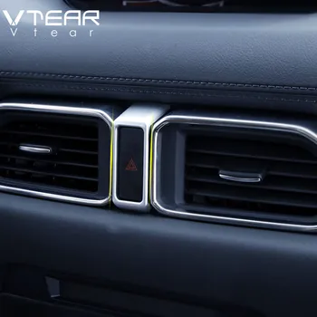 

Vtear For Mazda CX5 CX-5 2018 2019 Accessories Chrome Double Flashing Switch Button Warning Light Trim Cover Interior Mouldings