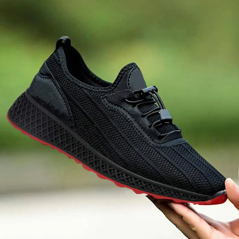 Woven Casual Red Black Shoes Men Breathable Male Shoes Tenis Masculino Flats Zapatillas Hombre Outdoor Shoes Sneakers NX48