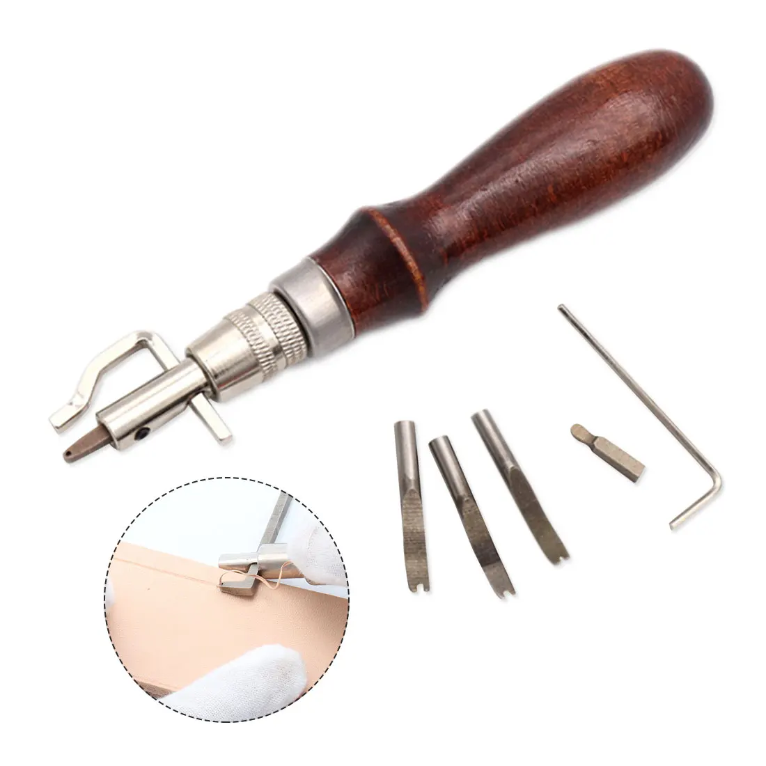 5 In 1 Lederverarbeitung Einstellbare Heft Groover Creaser Tools