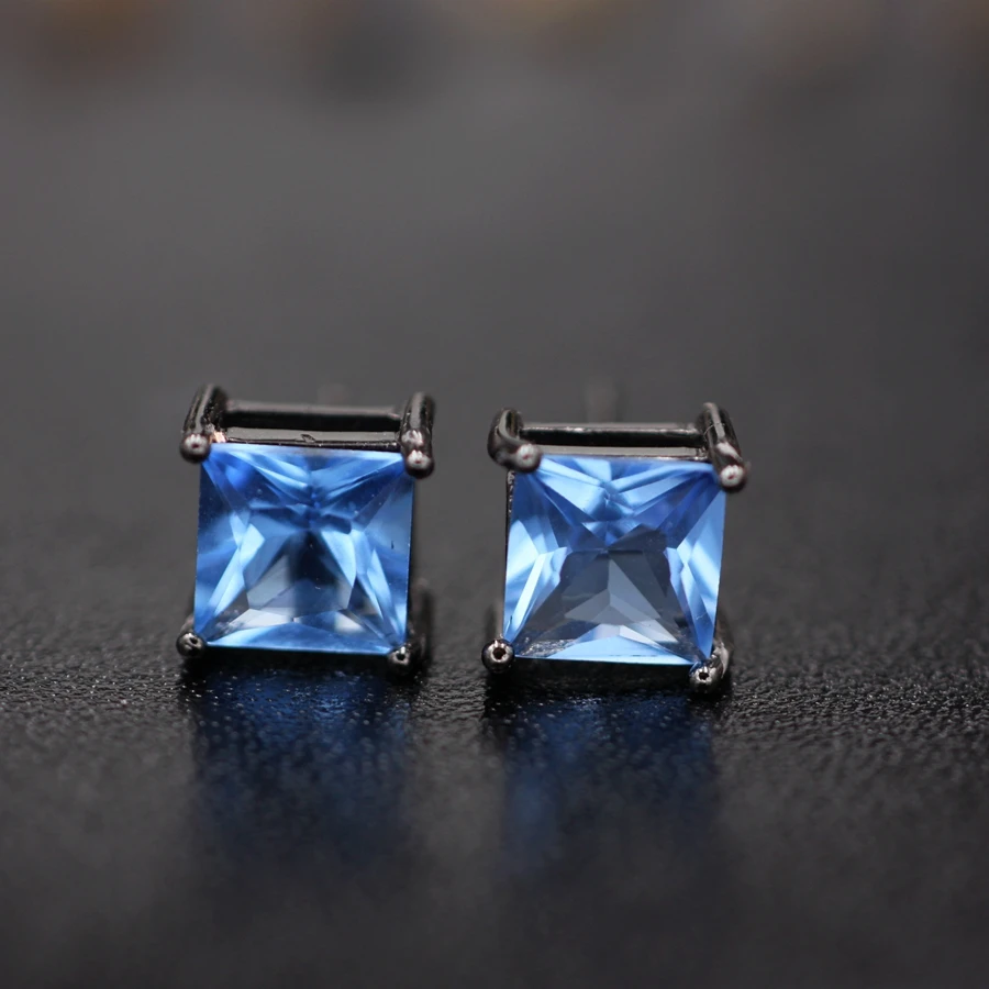 Square earring pendant necklace jewelry set5