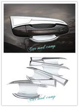 Fashion! For VW Volkswagen Atlas 2017 ABS Car Side Door Handle Bowl Panel Cover Trim 4pcs Car Styling Accessories!