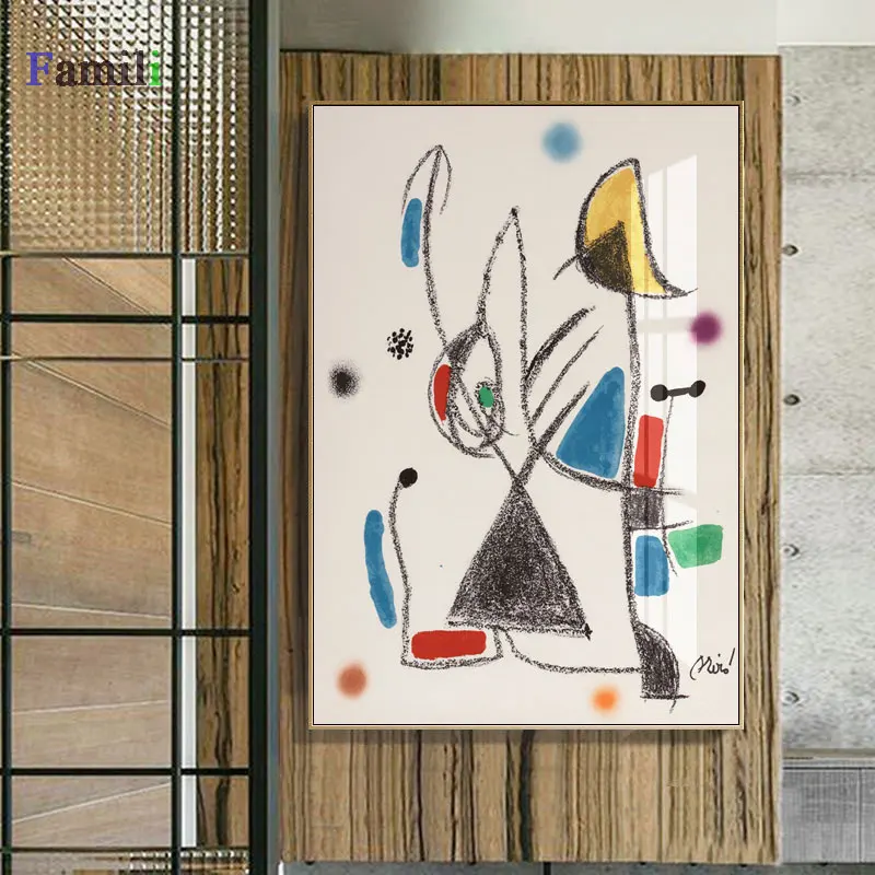 Joan Miro affiche винтажные абстрактные акварельные настенные художественные плакаты и принты, известная картина на холсте, украшение для дома в гостиную