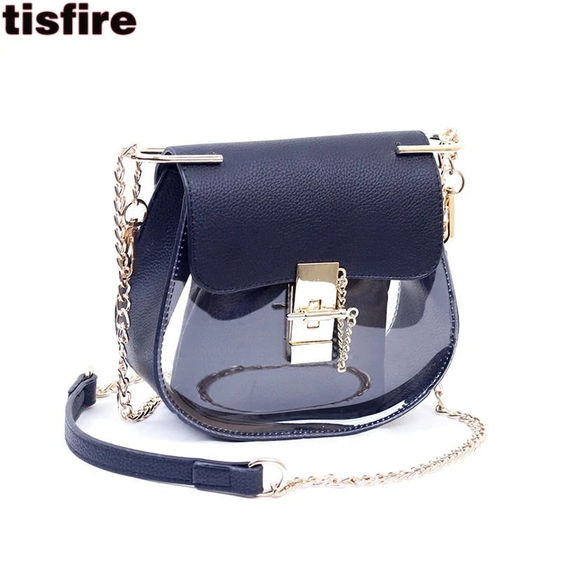Transparent plastic bag summer candy color jelly bag ...