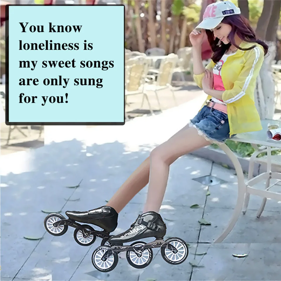 JEERKOOL المهنية مضمنة سرعة التزلج على الجليد الأسطوانة ألياف الكربون 125 ملليمتر مضمنة عجلات التزلج على الجليد للأطفال الرجال الكبار SH38