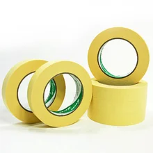 50 м высокая температура устойчивостью 120 °C краски лента от брызг автомобильной работы Refinish желтая Маскировочная лента защиты